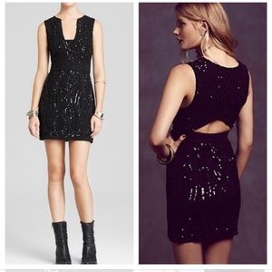 Black sequin free people dress